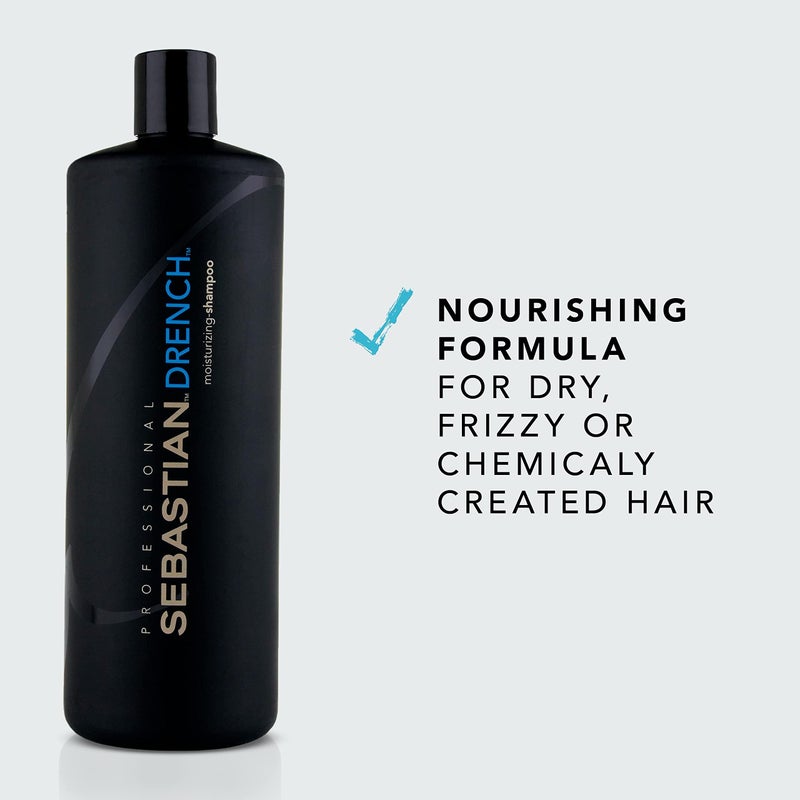 Sebastian Professional Drench Shampoo | Deep Moisturizing for Chemically Treated Hair | 33.8 fl oz - Image 3