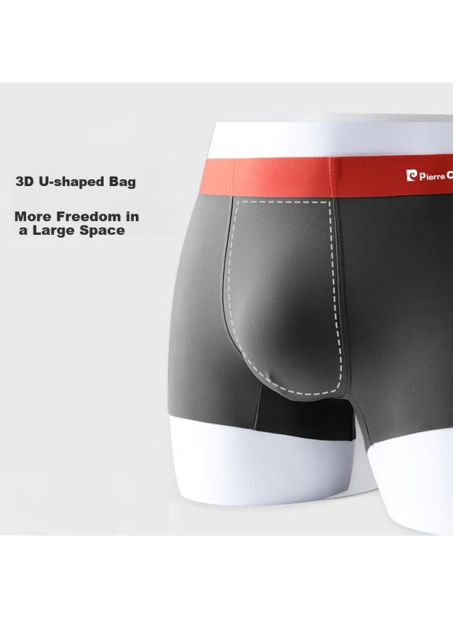 pierre cardin Pierre Cardin Men's Lycra Silk Boxer Shorts Loose-fit Boxers Large Size Gift Box New  - Image 5