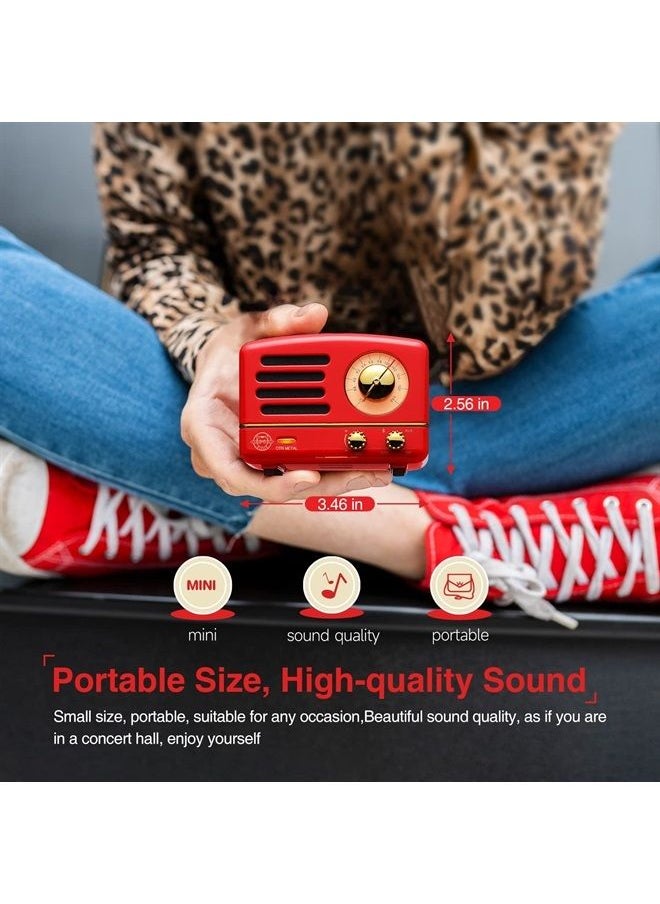 Muzen - OTR Metal Portable Bluetooth Speaker with Retro knob Tuner FM Radio, Also with Suitcase Gift Case, Wireless Bluetooth Speaker with Loud Stereo Sound, for Home Outdoor Travel - Image 1