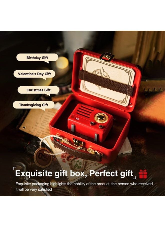 Muzen - OTR Metal Portable Bluetooth Speaker with Retro knob Tuner FM Radio, Also with Suitcase Gift Case, Wireless Bluetooth Speaker with Loud Stereo Sound, for Home Outdoor Travel - Image 1