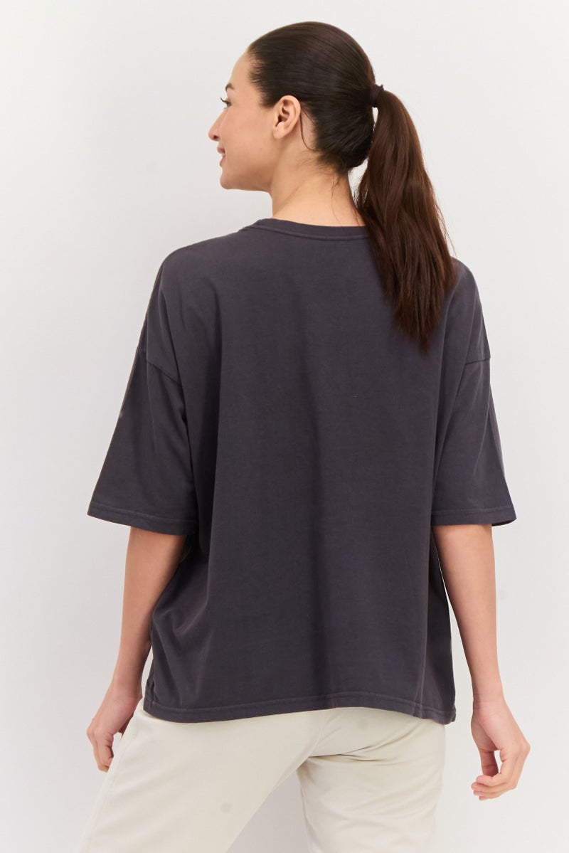 Hurley Women Sportswear Fit Short Sleeves Outdoor Top, Grey - Image 3