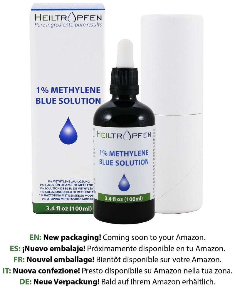 Heiltropfen Methylene Blue 1% Solution 3.4 Fl Oz - 100 ml | Ultra High Purity | USP Pharma Grade Ingredients - Third-Party Tested | Formaldehyde Free | Glass Bottle | Heiltropfen® - Image 3