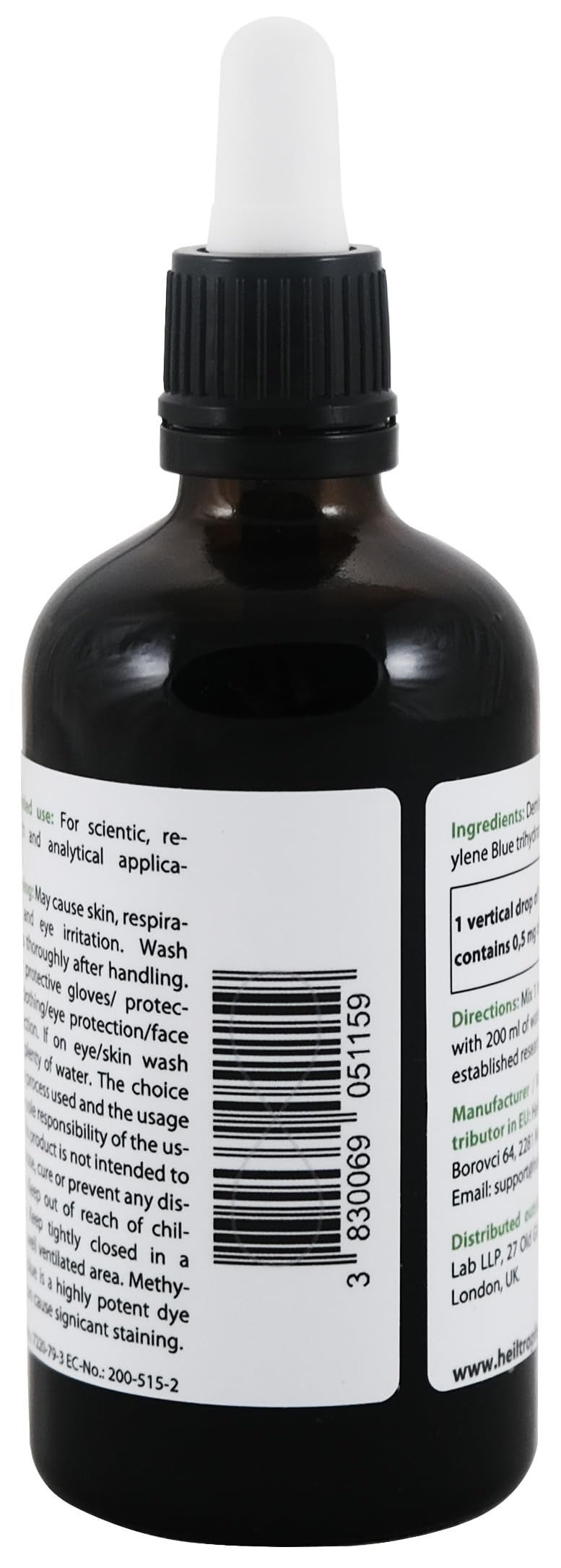 Heiltropfen Methylene Blue 1% Solution 3.4 Fl Oz - 100 ml | Ultra High Purity | USP Pharma Grade Ingredients - Third-Party Tested | Formaldehyde Free | Glass Bottle | Heiltropfen® - Image 4
