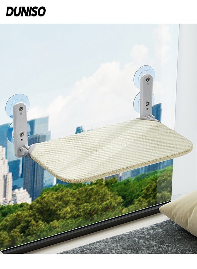 DUNISO Foldable Cat Hammock,Cat Window Perch with 4 Strong Suction Cups,Cordless Cat Beds for Indoor,Be Universal In All Seasons,Space Saving - Image 1