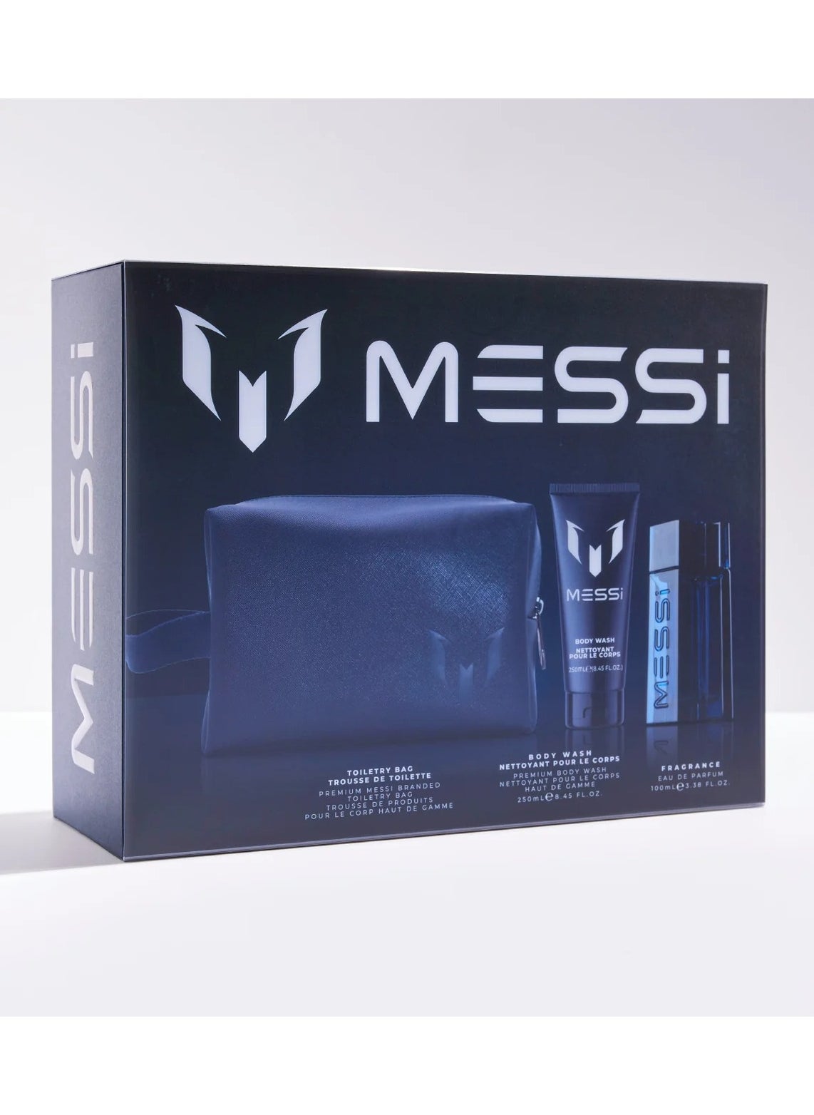 MESSI Messi The Fragrance EDP Gift Set for Men 100ml (Eau De Parfum 100ml, Body Wash 250ml, Premium Toiletry Bag) 