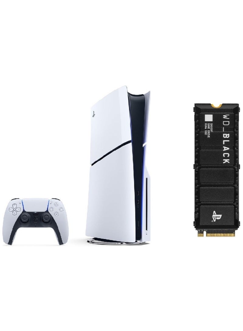 Sony PS5 Storage Boost Bundle - WD_BLACK SN850P 1TB NVMe M.2 SSD (Official PS5 Edition) + PlayStation 5 Digital Edition (UAE Version) - Image 1