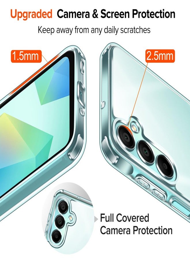 إيفولير جراب شفاف 3 في 1 من إيفولر لهاتف سامسونج جالاكسي A16 5G مع واقي شاشة من الزجاج المقوى من قطعتين، [حماية من الدرجة العسكرية] غطاء هاتف رفيع ورفيع بظهر صلب [مضاد للخدش] [غير قابل للاصفرار] - شفاف - Image 5