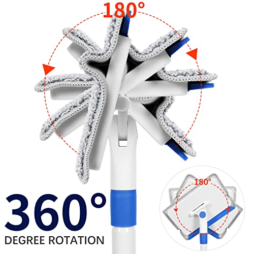 LIYFUHY Baseboard Cleaner Tool with Handle, Wall Cleaner with Extendable Long Handle ,Door Frame Cleaning Tool Including 4 Reusable Cleaning Pads. Quick Clean Baseboard Cleaning, Ceiling and Wall. - Image 5
