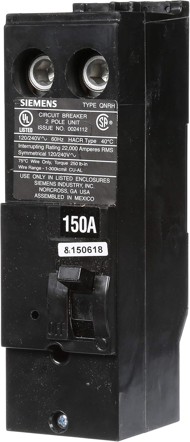 SIEMENS قاطع الدائرة Siemens QN2150RH 150A مزدوج القطب 120240 فولت 22K نوع QNRH - Image 1