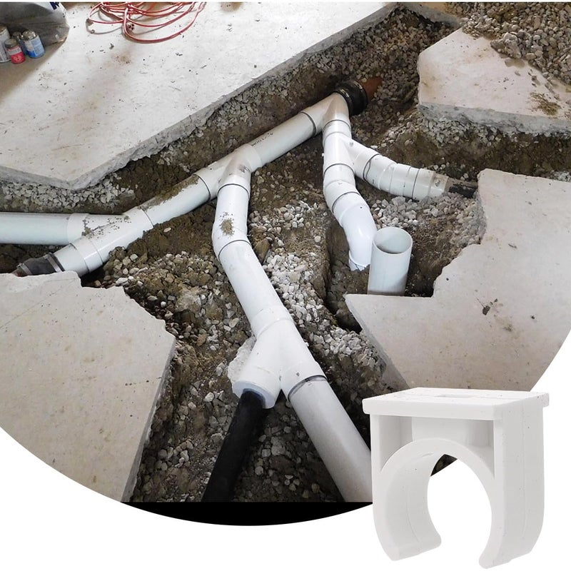 مشابك أنابيب PVC بيضاء على شكل حرف U، 100 قطعة لدعم تركيب أنابيب الأسلاك على الحائط - Image 5