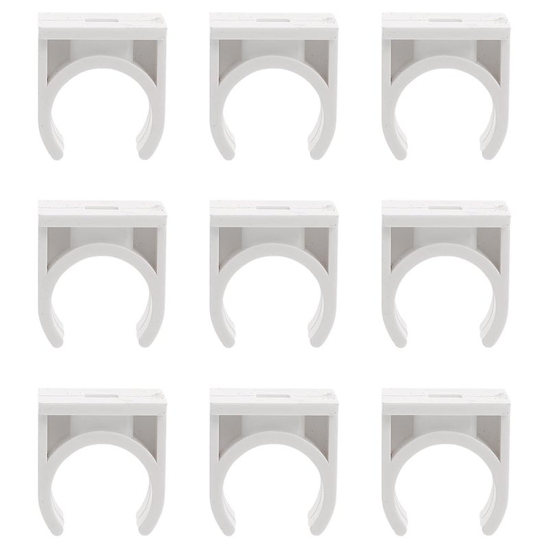 مشابك أنابيب PVC بيضاء على شكل حرف U، 100 قطعة لدعم تركيب أنابيب الأسلاك على الحائط - Image 2