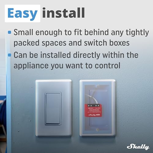 Shelly 1PM Mini Gen3 | WiFi Smart Switch Relay, 1 Channel 8A with Power Measurement | Home Automation | Bluetooth Gateway | Compatible with Alexa & Google Home | No Hub Required (2 Pack) - Image 3