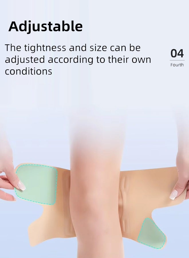 دعامة ركبة مع مثبتات جانبية، قطعة واحدة من دعامة الركبة فائقة الرقة، قابلة للتعديل، مناسبة للرجال والنساء، مناسبة للرياضة، الجري، تمزق الغضروف المفصلي، الرباط الصليبي الأمامي، الرباط الجانبي الإنسي، إصابات التهاب المفاصل (الجلد). - Image 5