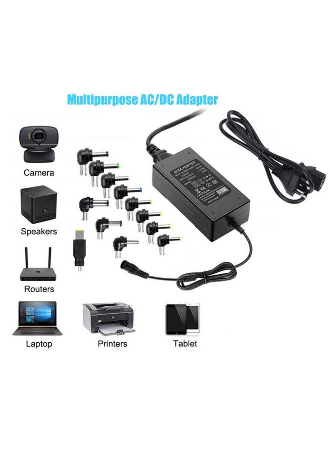 96W Multifunctional Notebook Power Adapter 12-24v Adjustable Universal Interface Power Adapter 12 Interface-Color:European Standard  - Image 2