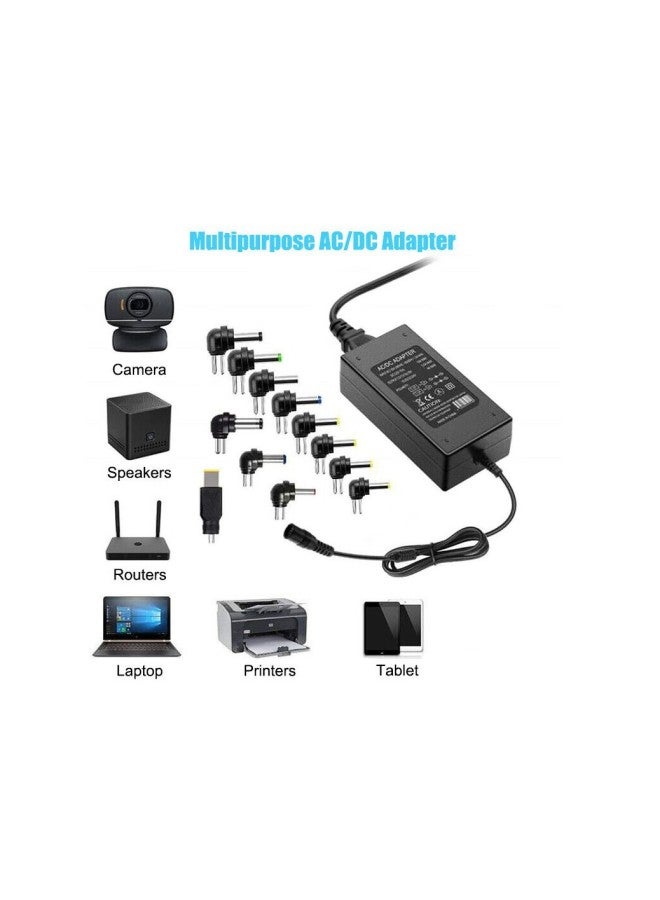 96W Multifunctional Notebook Power Adapter 12-24v Adjustable Universal Interface Power Adapter 12 Interface-Color:European Standard  - Image 5