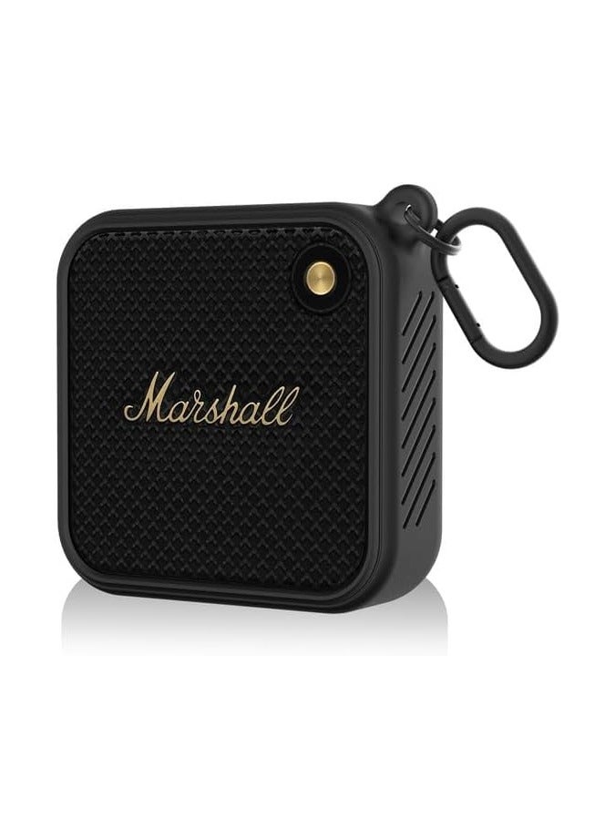 Soft silicone protective buffer frame protective cover compatible with Marshall Willen Portable Bluetooth speaker protective skin cover with hiking buckle and lanyard - Image 1