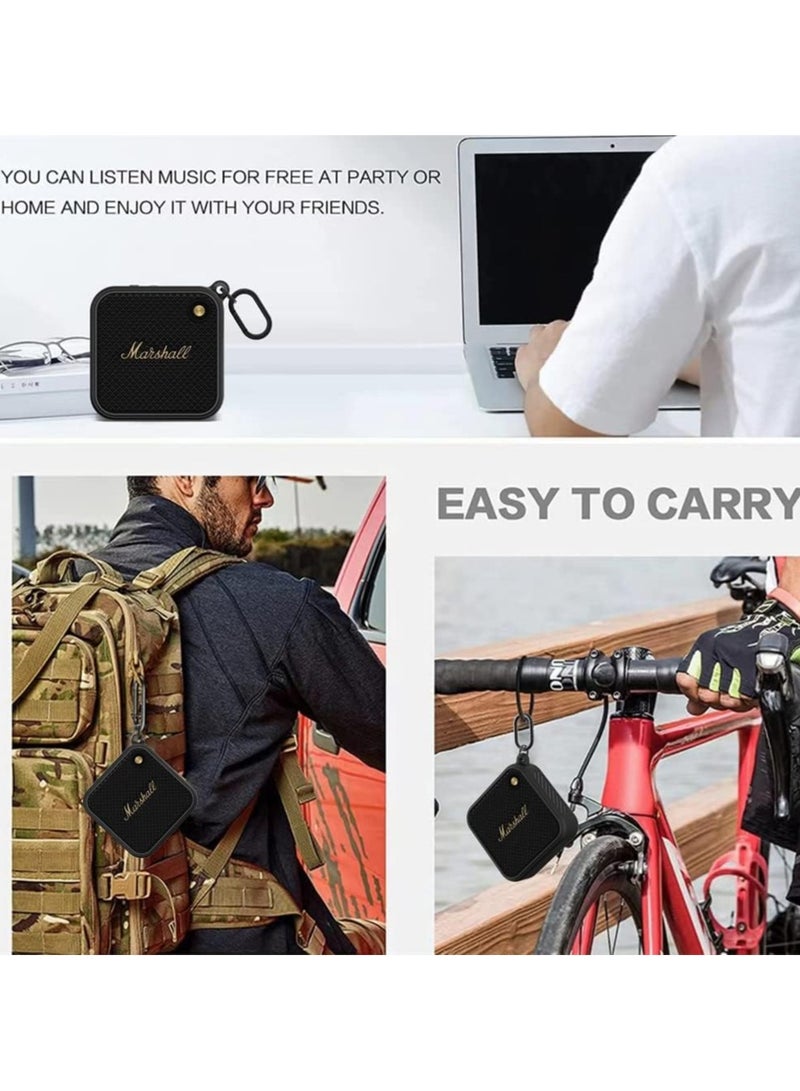 Soft silicone protective buffer frame protective cover compatible with Marshall Willen Portable Bluetooth speaker protective skin cover with hiking buckle and lanyard - Image 4