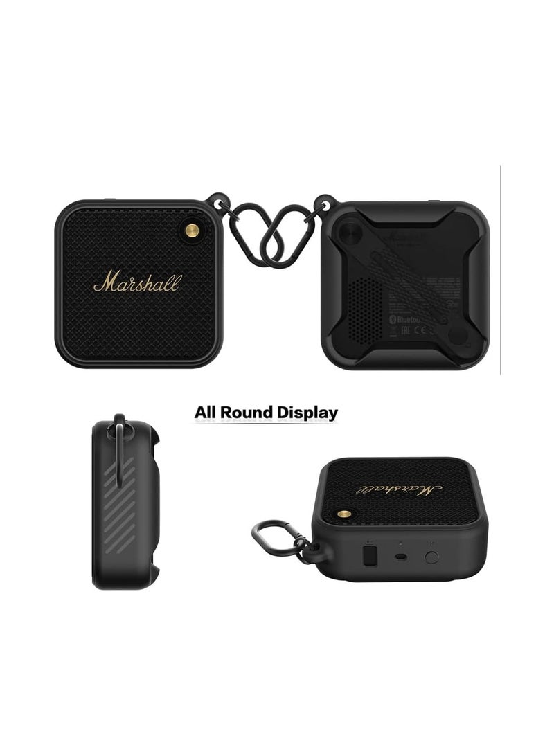Soft silicone protective buffer frame protective cover compatible with Marshall Willen Portable Bluetooth speaker protective skin cover with hiking buckle and lanyard - Image 2