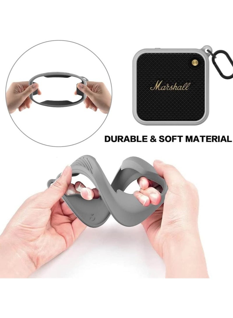Soft silicone protective buffer frame protective cover compatible with Marshall Willen Portable Bluetooth speaker protective skin cover with hiking buckle and lanyard - Image 5