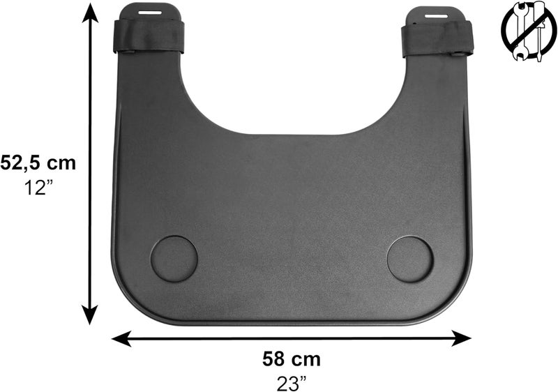 PEPE Mobility - Wheelchair Tray with Cup Holder, Removable Table, Easy to Install, Adults - Image 2