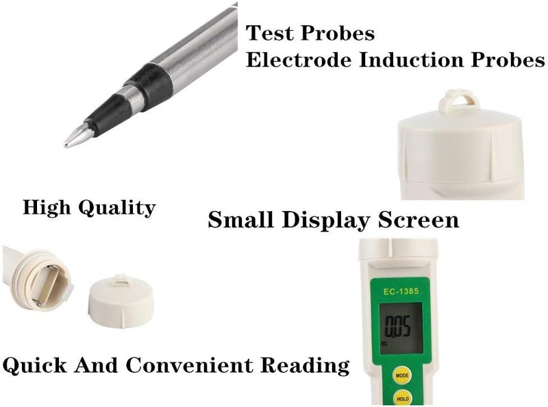 klarako Portable Soil Tester, Small Salinity Meter EC/TDS/CF Tester, with Test Probes, Electrode Induction Probes, a Display Screen, for Soil Detection, Agricultural, Horticultural Planting - Image 4