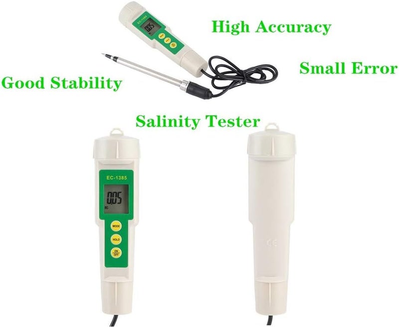 klarako Portable Soil Tester, Small Salinity Meter EC/TDS/CF Tester, with Test Probes, Electrode Induction Probes, a Display Screen, for Soil Detection, Agricultural, Horticultural Planting - Image 5