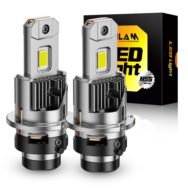 OXILAM 2026 Latest D4S Bulbs 900% Ultra Bright 6500K, 1:1 Mini Xenon Size Fog Light Bulb, Non-Polarity IP68 Waterproof Wireless HID Bulbs Replacement, 2PCS - Image 1