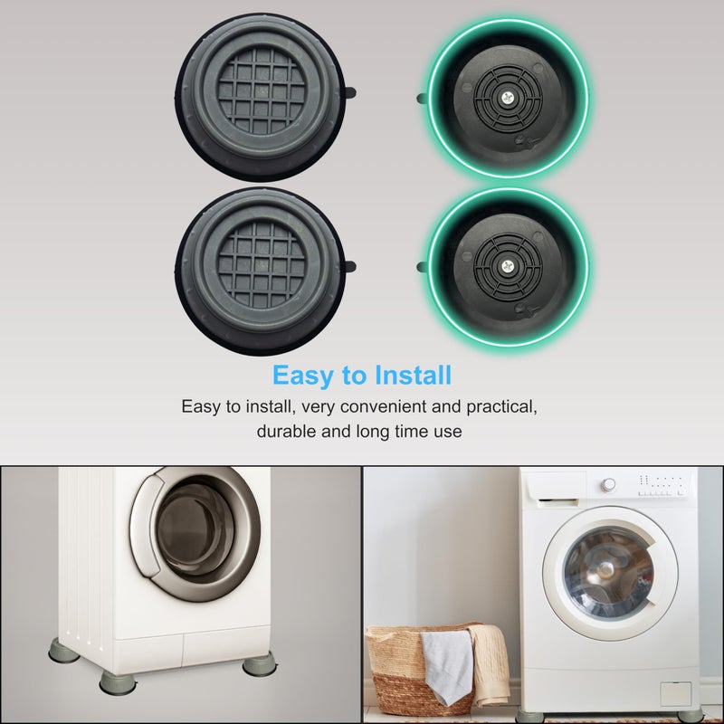 4 Pieces Of Anti-vibration Washing Machine Feet | Anti-Vibrating Washing Machine Pads | Washing Machine Feet | Washing Machine Foot Cushions Universal Vibration Damper - Image 5