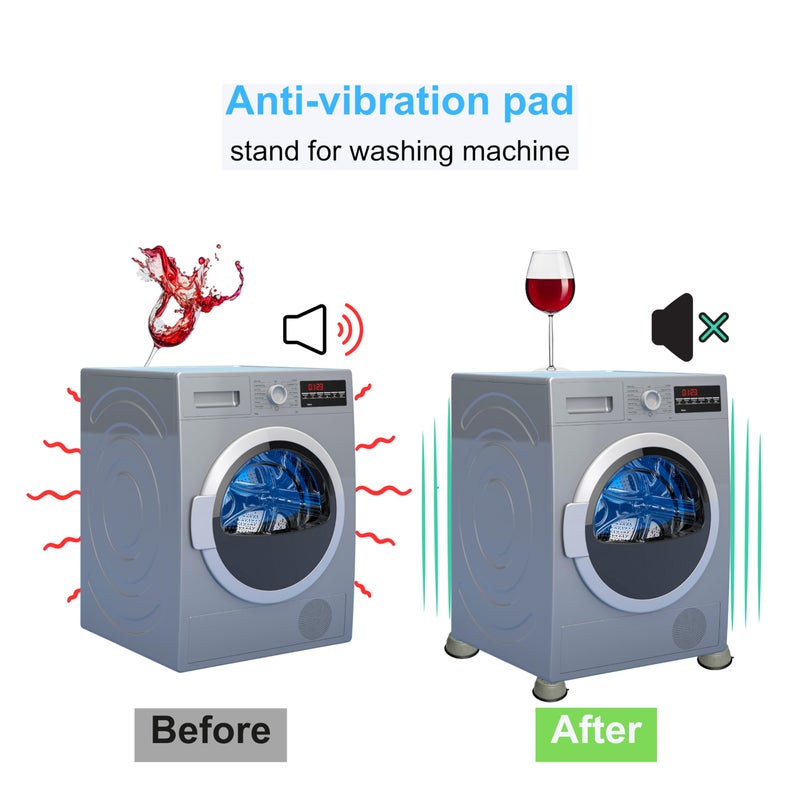 4 Pieces Of Anti-vibration Washing Machine Feet | Anti-Vibrating Washing Machine Pads | Washing Machine Feet | Washing Machine Foot Cushions Universal Vibration Damper - Image 3