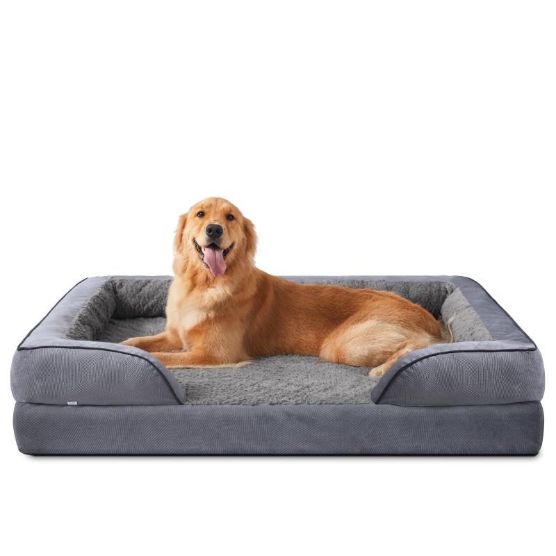 INVENHO Orthopedic Dog Beds Large Sized, XL Washable Dog Sofa with Egg-Crate Foam, Waterproof Lining and Non-Skid Bottom - Image 1