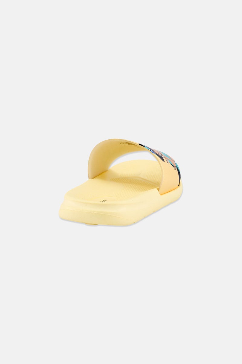 Disney Kids Girl Princess Slip On Slides, Yellow - Image 2