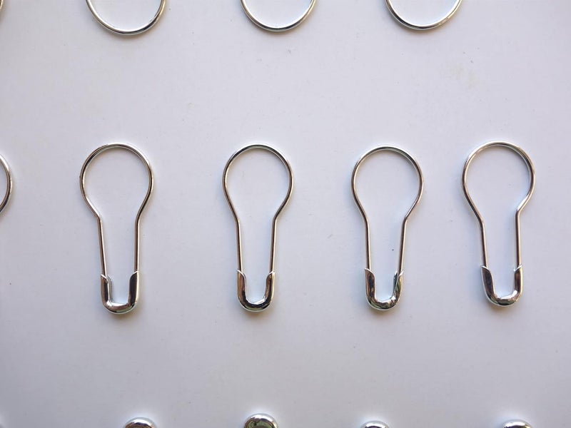Transun Moo 500Pcs Silver Safety Pins 0.8" Metal Bulb Pins Gourd Pin Clothing Tag Pins Calabash Pin for DIY Craft, Home Accessories - Image 4