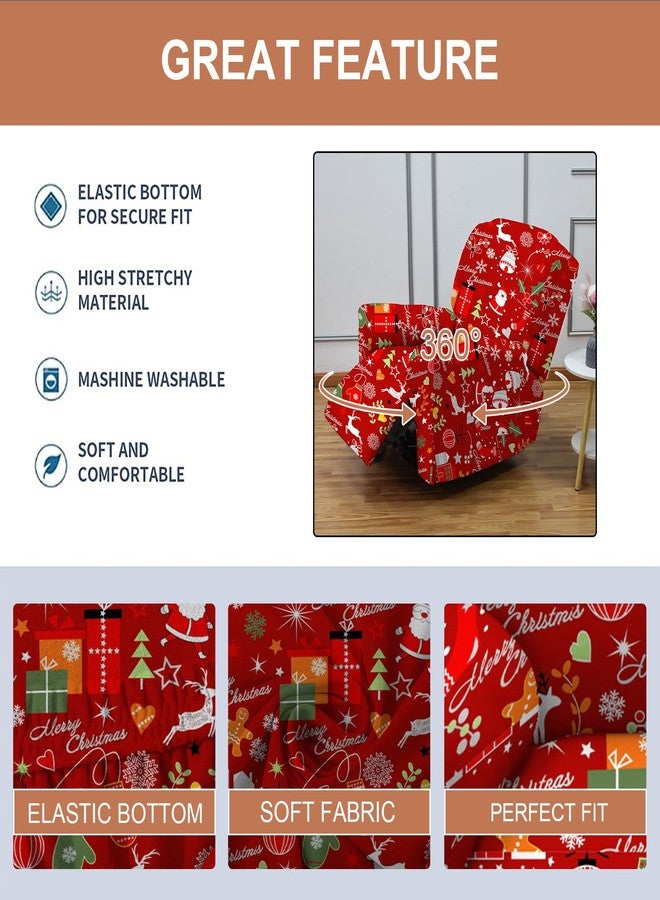 Eco-Ancheng أغطية كراسي استرخاء إيكو-أنشنغ لعيد الميلاد، أغطية كراسي استرخاء ليزي بوي، أغطية أرائك استرخاء، أغطية كراسي استرخاء، أغطية كراسي استرخاء مانعة للانزلاق مع جيوب تخزين، واقي أثاث لغرفة المعيشة - Image 3