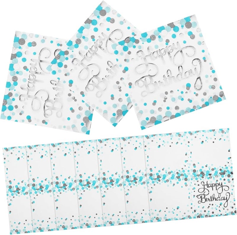 مناديل فضية يمكن التخلص منها 40 قطعة، أدوات مائدة أنيقة لحفلات أعياد الميلاد والزفاف - Image 1