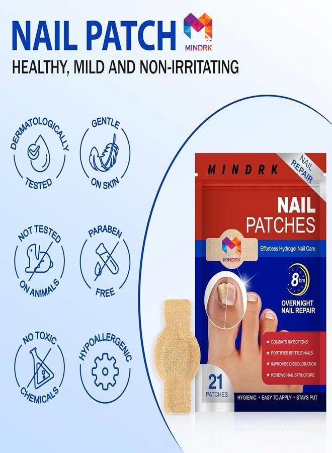 MINDRK علاج متطور لفطريات الأظافر - محلول قوي مضاد للفطريات | يستهدف فطريات الأظافر من جذورها | لاصقة سهلة الاستخدام لأظافر اليدين والقدمين | ٢١ لاصقة - Image 4