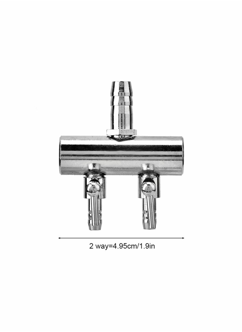 KASTWAVE - Flow Splitter Fish Tank Air Control Valve Stainless Steel Oxygen Distributor Fish Tank Air Pump Accessories (2 Way) - Image 1