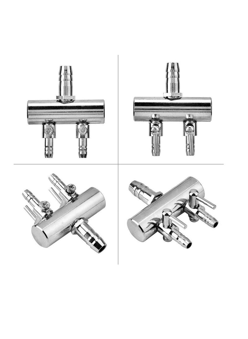 KASTWAVE - Flow Splitter Fish Tank Air Control Valve Stainless Steel Oxygen Distributor Fish Tank Air Pump Accessories (2 Way) - Image 1