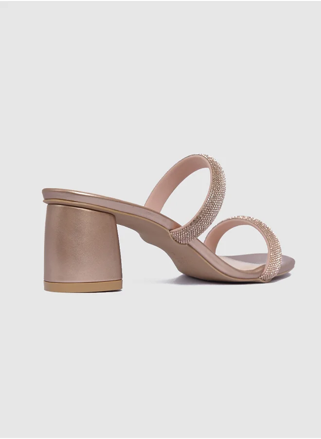 Vincci Multi Strap Mid Heel Sandals