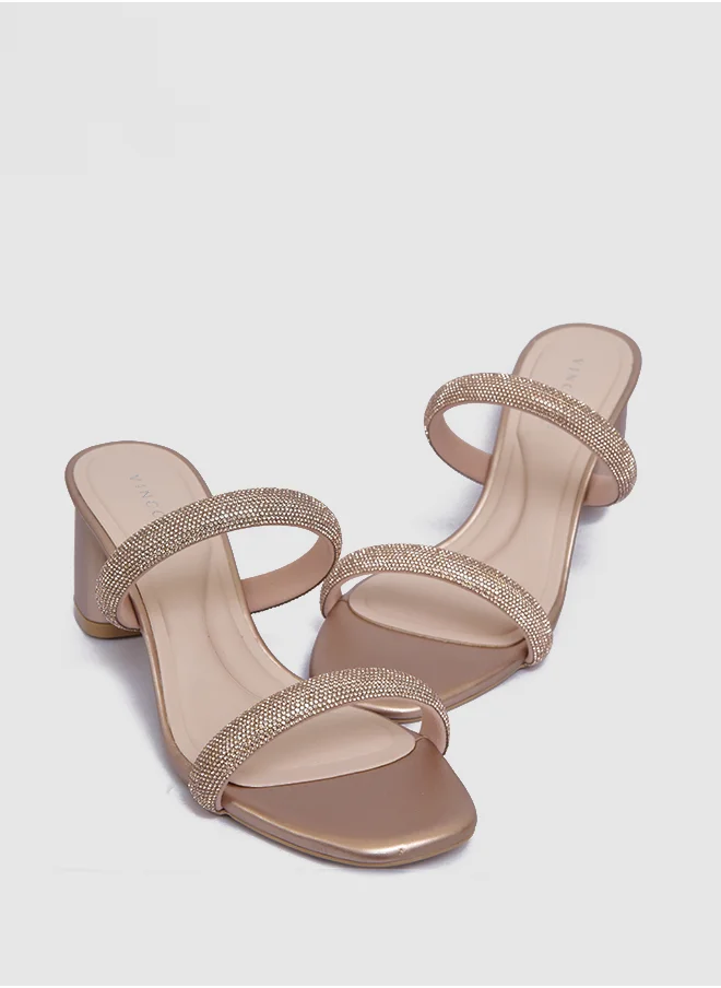 Vincci Multi Strap Mid Heel Sandals