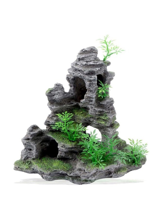 YXQ Aquarium Ornament Mountain Decor Stone Statue Rockery Cave Landscape for Fish Tank Decorations, Large - Image 1