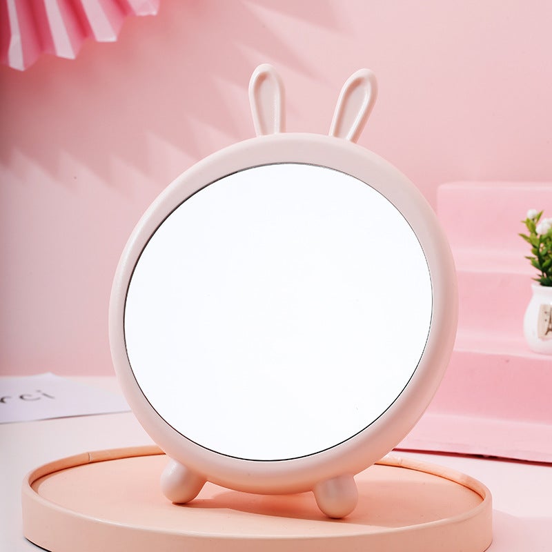 Internet Celebrity Ins Desktop Makeup Mirror Little Rabbit Bear Cute Cartoon Mirror Student Dormitory Folding Dressing Mirror Wall Mounted Mirror - Image 2