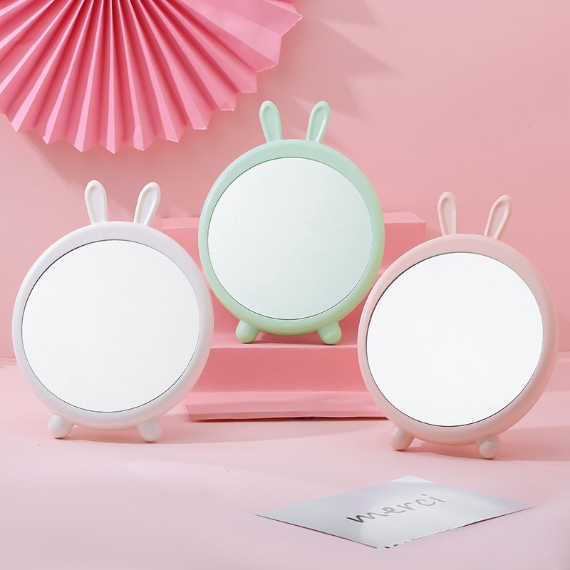 Internet Celebrity Ins Desktop Makeup Mirror Little Rabbit Bear Cute Cartoon Mirror Student Dormitory Folding Dressing Mirror Wall Mounted Mirror - Image 3
