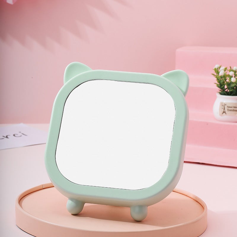 Internet Celebrity Ins Desktop Makeup Mirror Little Rabbit Bear Cute Cartoon Mirror Student Dormitory Folding Dressing Mirror Wall Mounted Mirror - Image 5