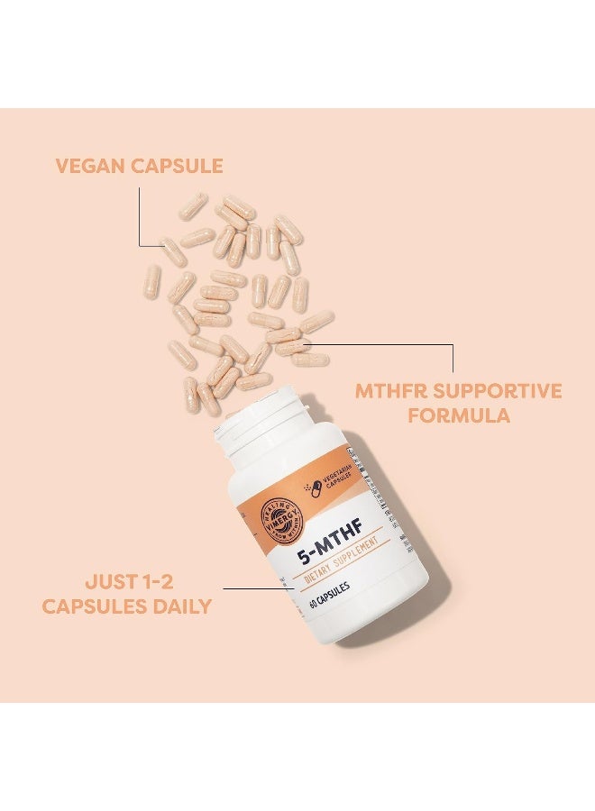 Vimergy 5-Mthf, 60 Servings – Highly Absorbable Capsules – Supports Brain Health & Cognitive Function – Healthy Mood Support Supplement* - Non-Gmo, Gluten-Free, Vegan & Paleo Friendly - Image 3