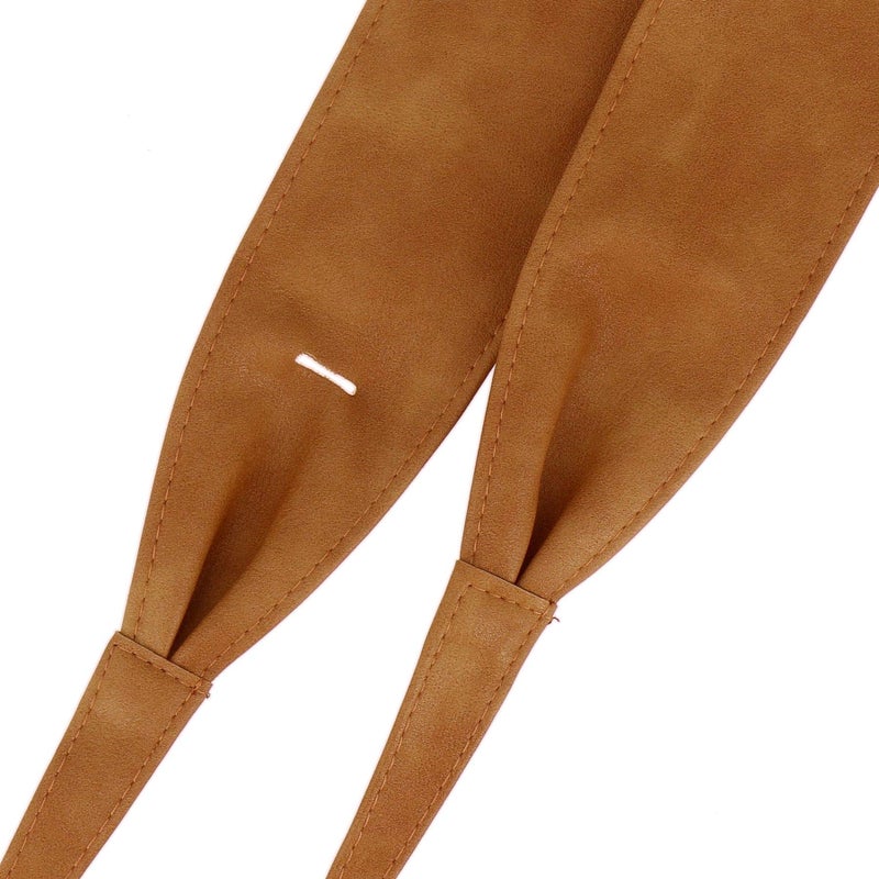 FASHIONGEN Obi Belt for Women â€“ Wide Waist Belt in Faux Leather, MICA - Light Camel, Small/Medium - Image 4