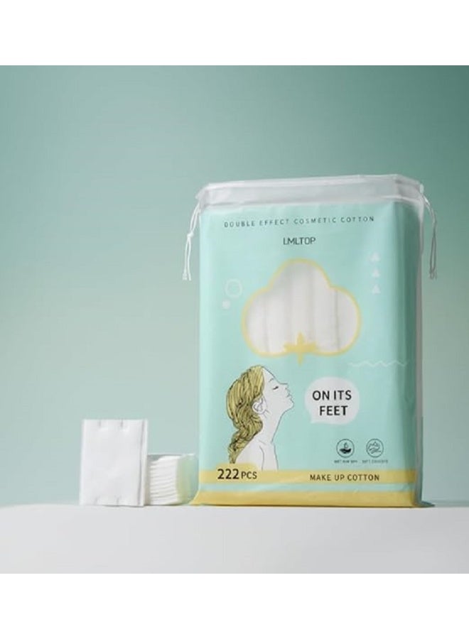 High Quality Soft Cotton Makeup Remover for Daily Skin Care with 222 Square Non Woven Gauze for Gentle and Effective Facial Cleansing - Image 1