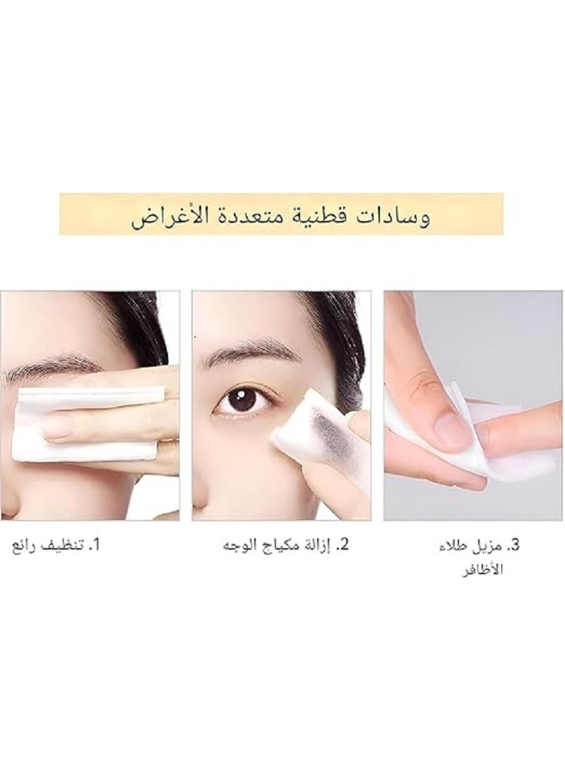 High Quality Soft Cotton Makeup Remover for Daily Skin Care with 222 Square Non Woven Gauze for Gentle and Effective Facial Cleansing - Image 5