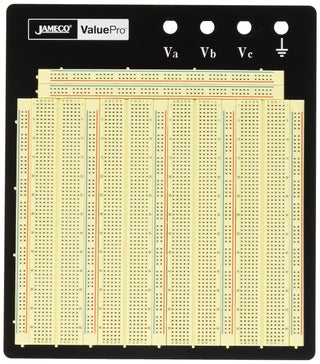 Jameco Valuepro 3220-Point Solderless Breadboard 7.3"L x 7.5"W, 0.1" Spread, Ideal for Prototyping and Classroom Projects - WBU-208-R - pzsku/Z53C40F9BCA5E0503F10EZ/45/1749323937/11702c36-0d44-4397-8ff4-9c08600b4ca7