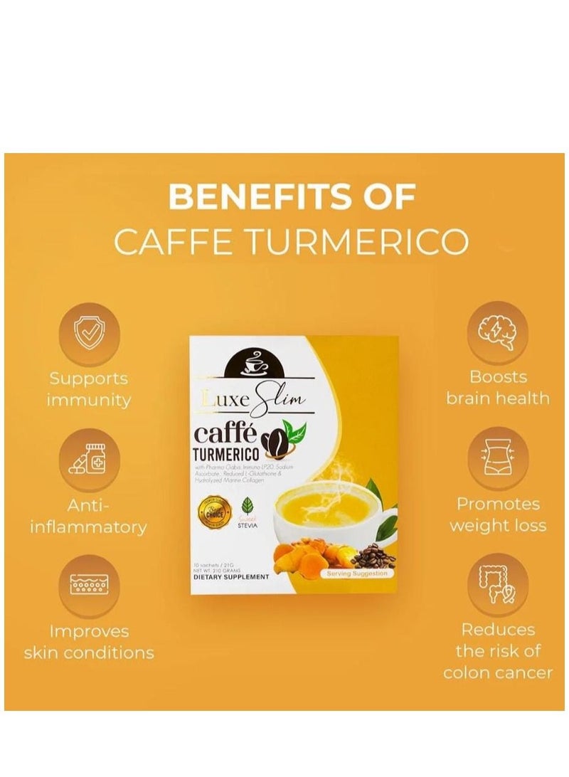 Luxe Slim caffe Turmerico for slimming 10 sachets * 21 g  - Image 2