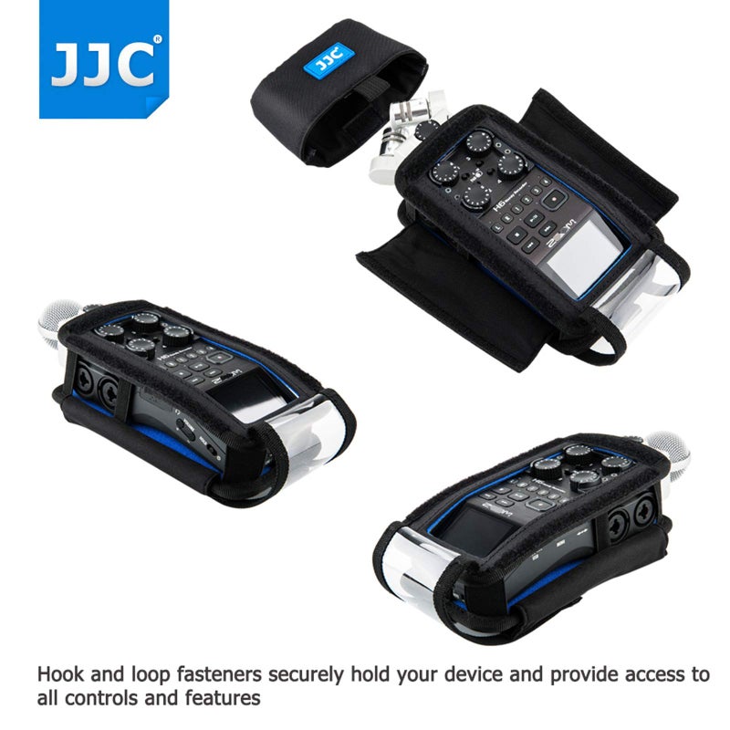 JJC H6 Protective Carrying Storage Pouch Case Bag for Zoom H6 & H6 All Black 2020 Version Handy Portable Recorder Replaces Zoom PCH-6 Case, with Clear Visible Front Face Cover Protector - Image 4